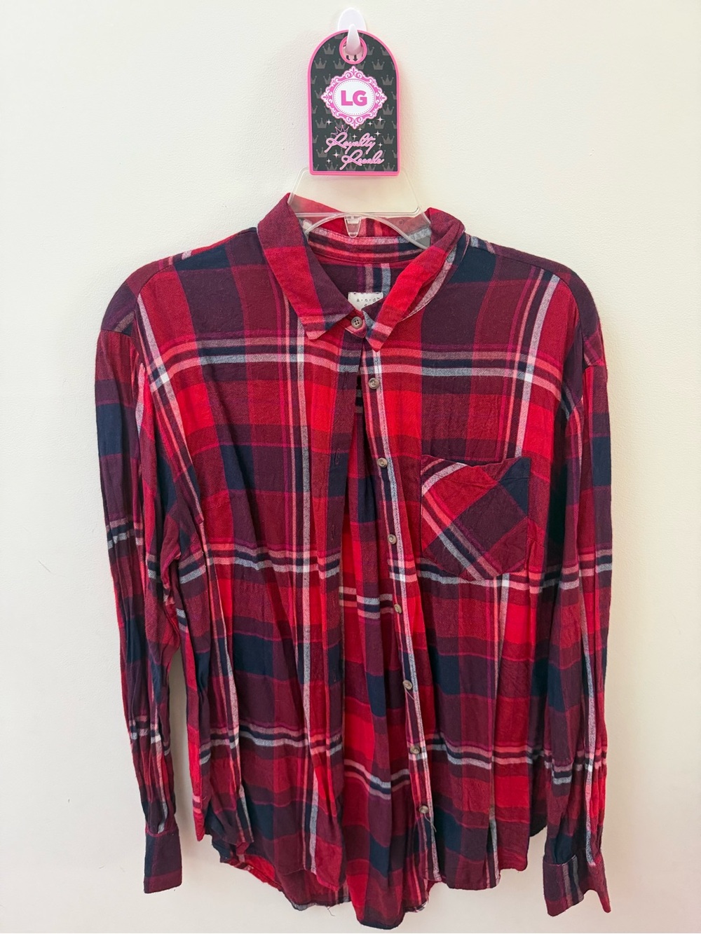 a new day Red Plaid Button-Down Shirt